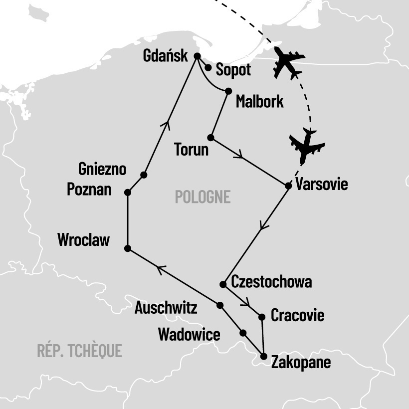 Grand tour de Pologne map