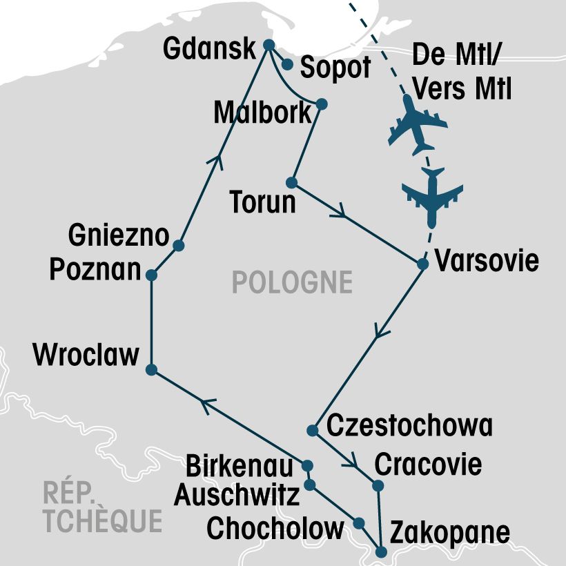 Grand tour de Pologne map