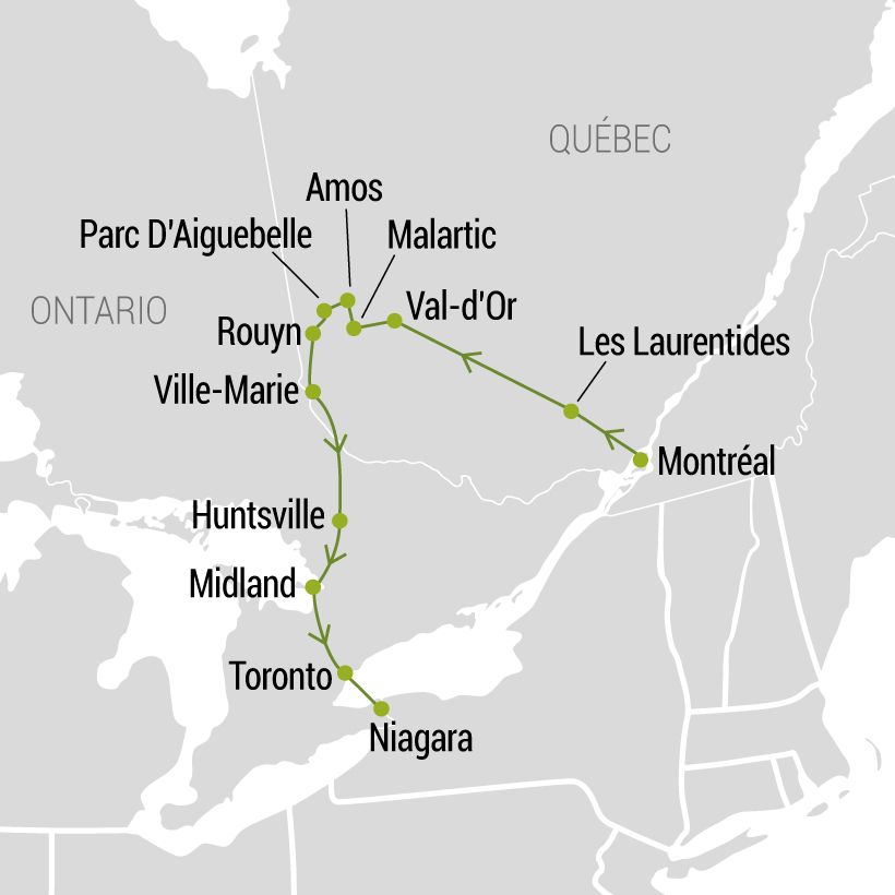 Forêt Boréale et Chute du Niagara map