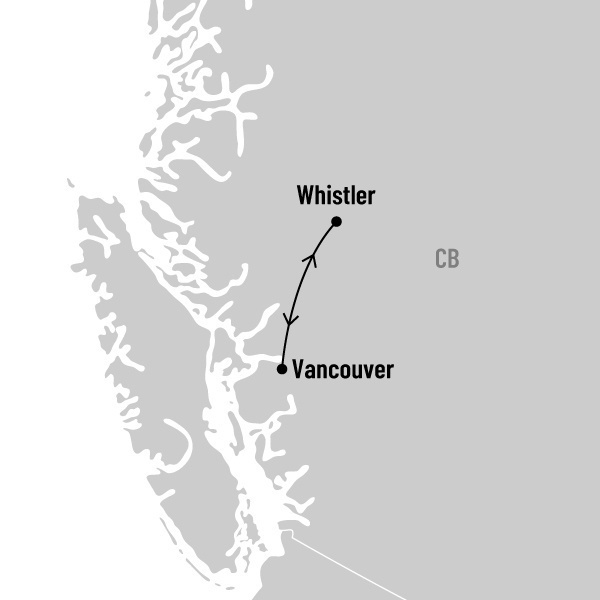 Séjour de ski à Whistler map