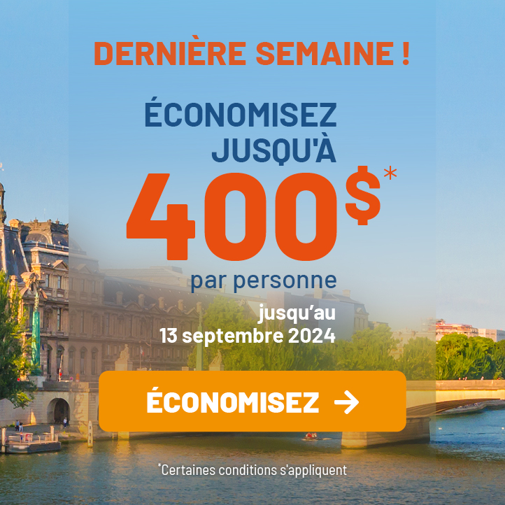 Promotion Réservez tôt Septembre 2024-2