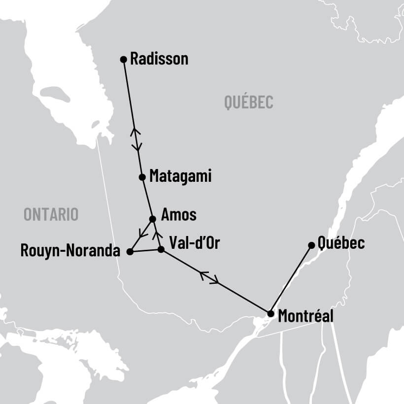 Abitibi-Témiscamingue et Baie-James map