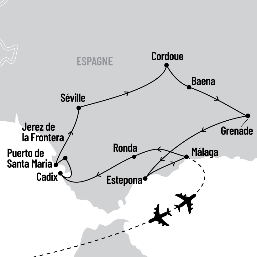 Charmes d'Andalousie map