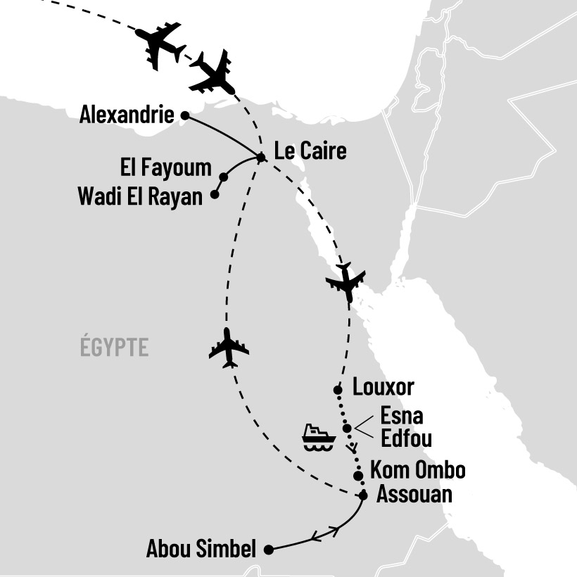 L'Égypte et la vallée du Nil map