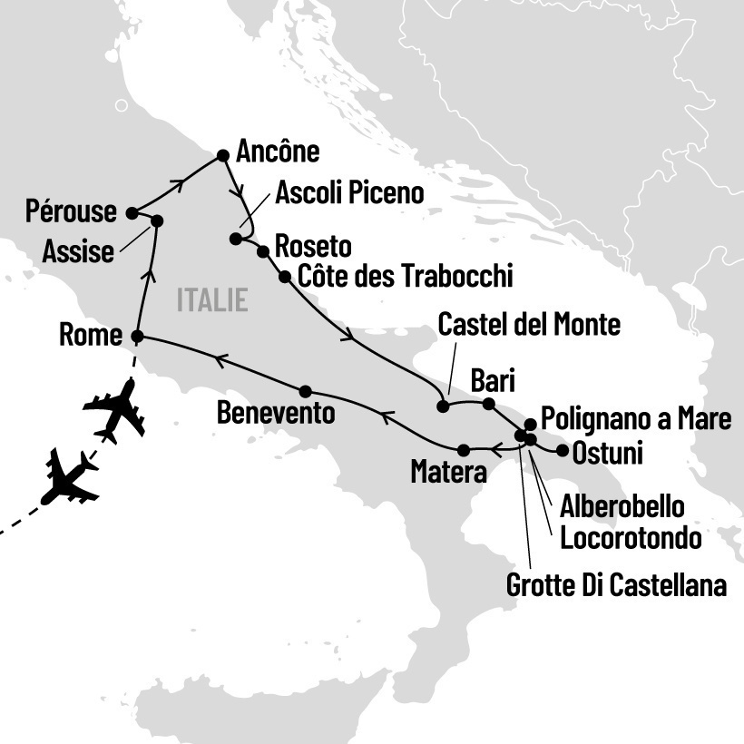 Italie du Sud map