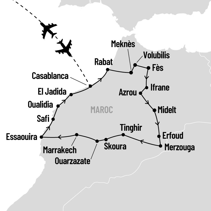 Magie du Maroc map