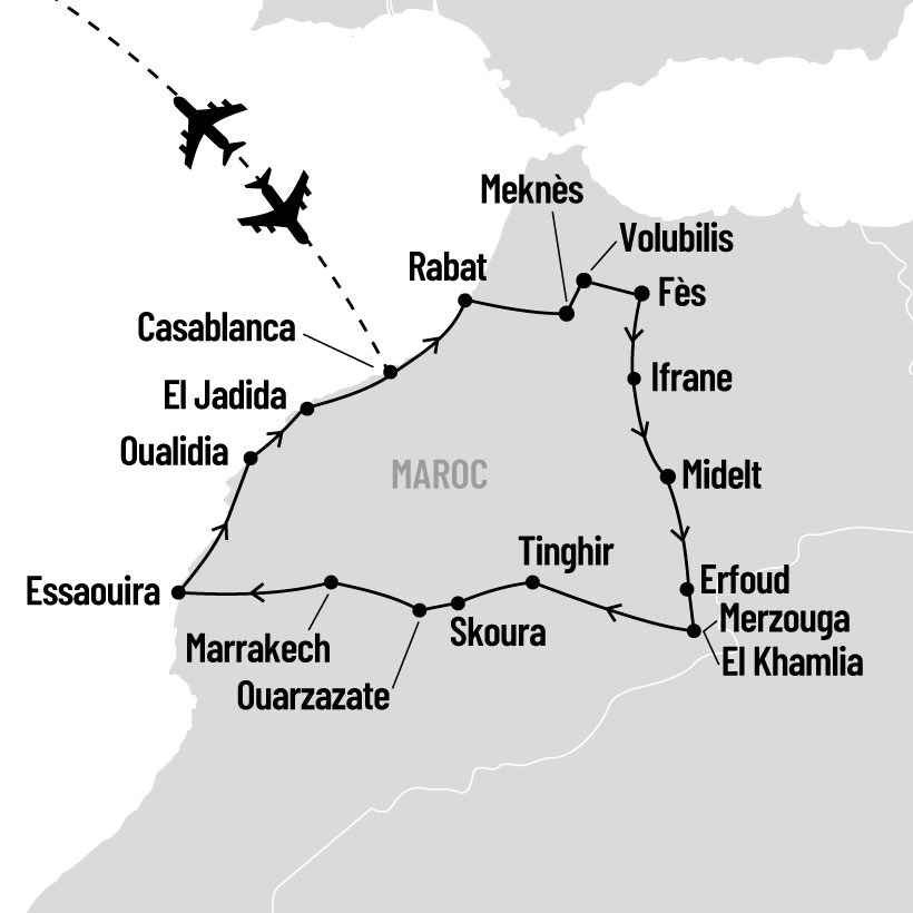 Magie du Maroc map