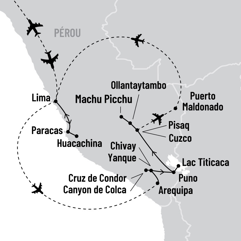 Nature et richesses du Pérou map