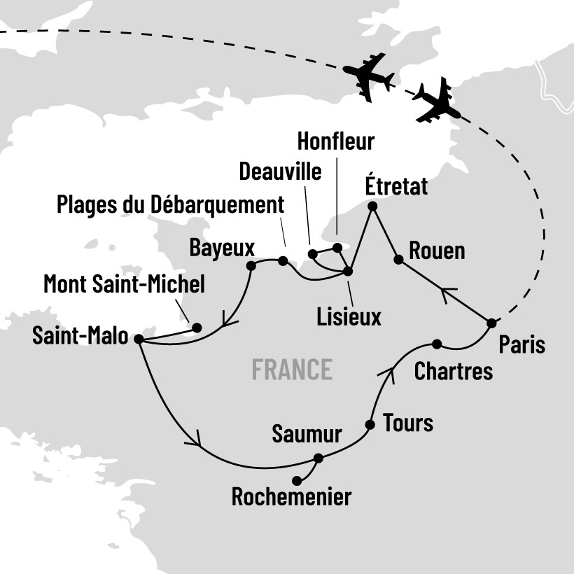 Paris et France de l'Ouest map