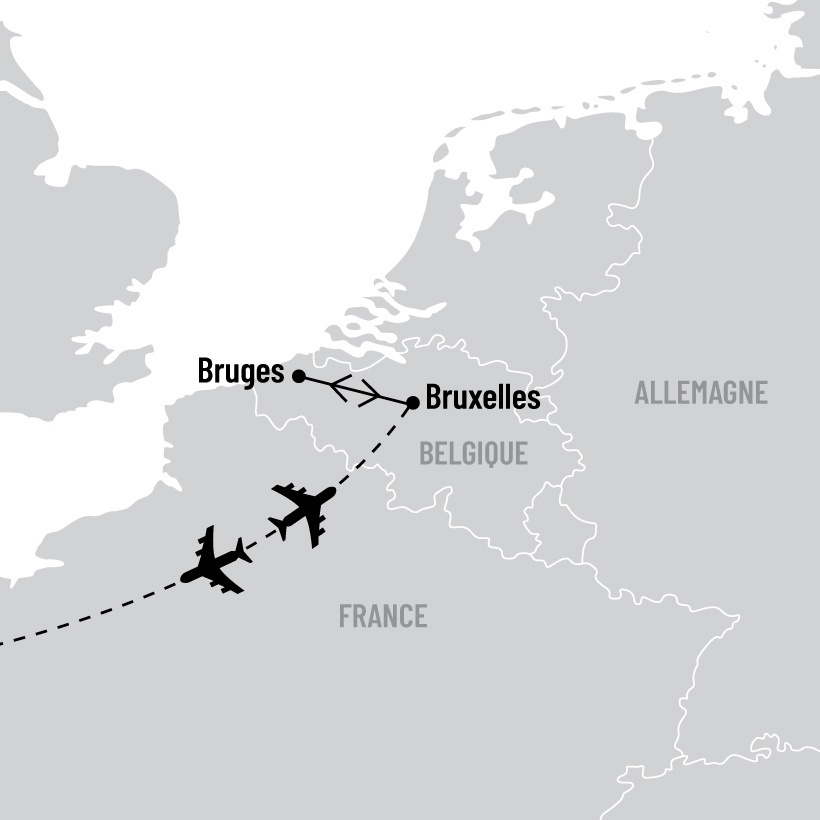Séjour en Belgique map