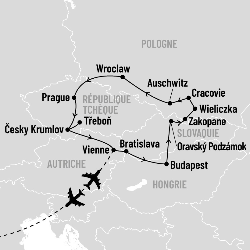 Trésors de l'Europe centrale map