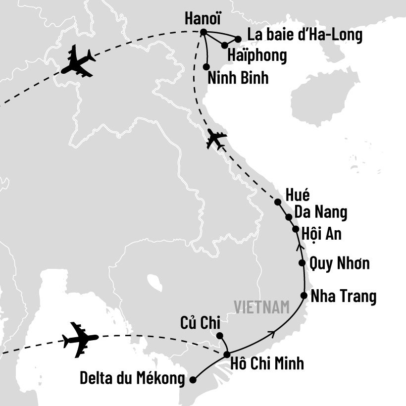 Vietnam authentique map