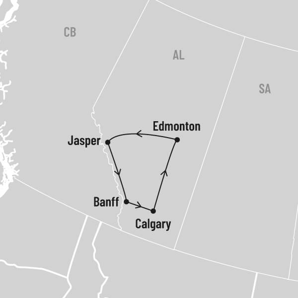 Aventures hivernales dans les Rocheuses canadiennes map