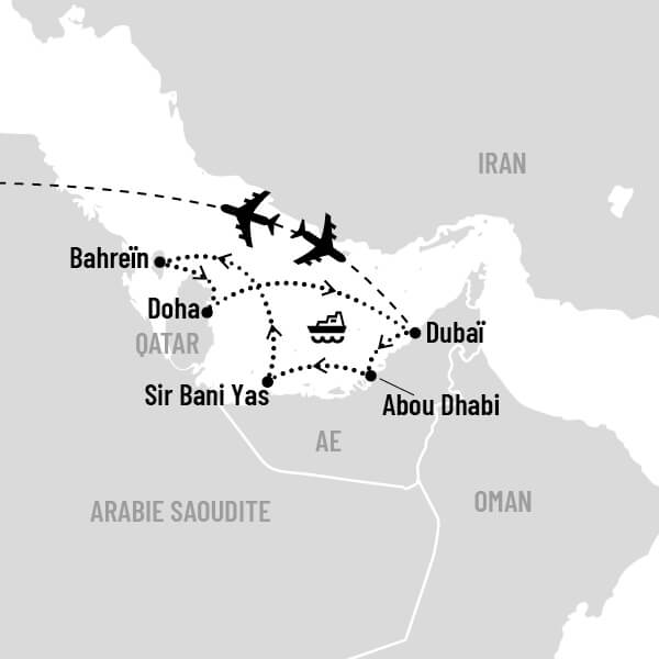 Croisière à Dubaï map