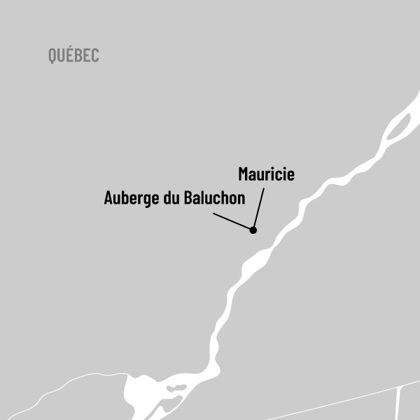 Séjour hivernal en Mauricie à l'Auberge du Baluchon map