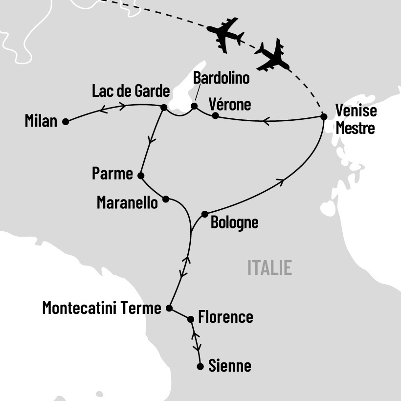 Saveurs d'Italie map
