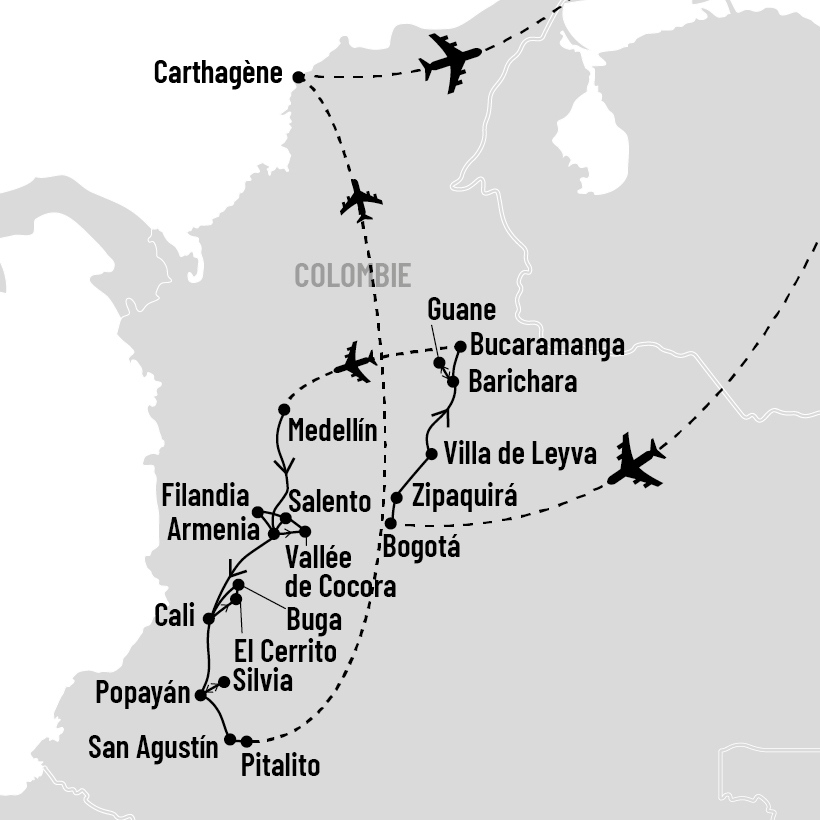 Cap sur la Colombie, des Andes aux Caraïbes map
