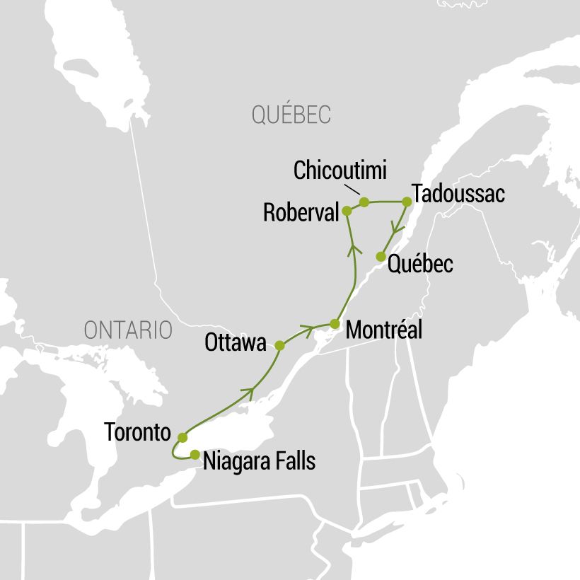 Du Niagara au Lac-Saint-Jean map