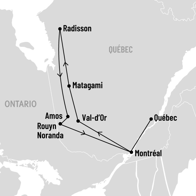 Abitibi-Témiscamingue et Baie-James map