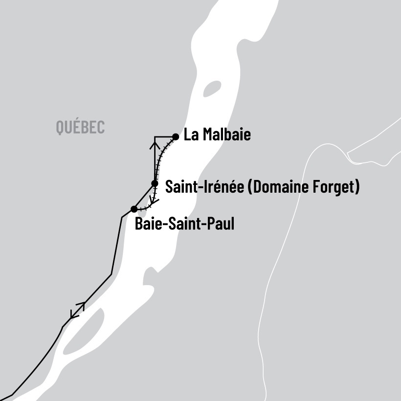 Brunch musical au Domaine Forget map