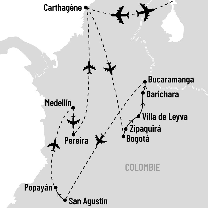 Cap sur la Colombie, des Andes aux Caraïbes map