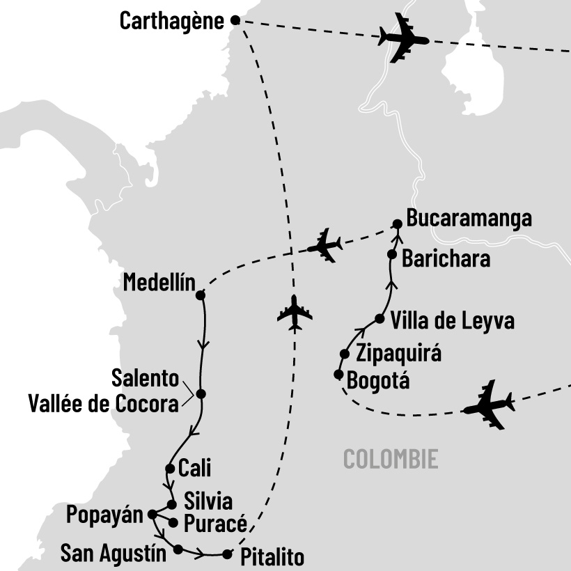Cap sur la Colombie, des Andes aux Caraïbes map