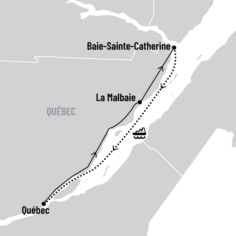 Le Casino de Charlevoix et croisière panoramique de Baie-Sainte-Catherine à Québec map
