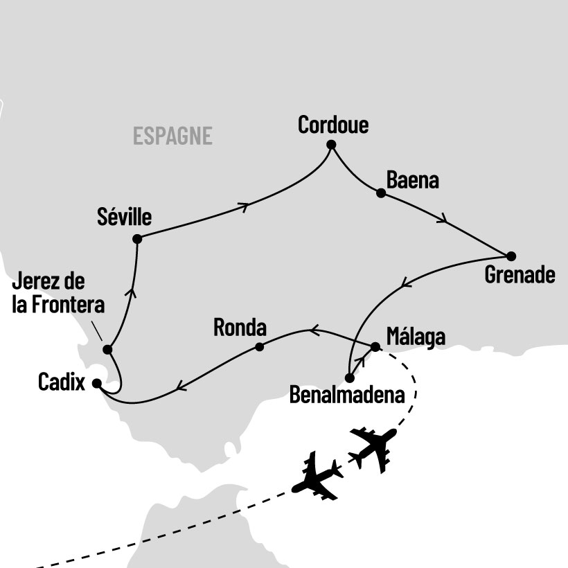 Charmes d'Andalousie map