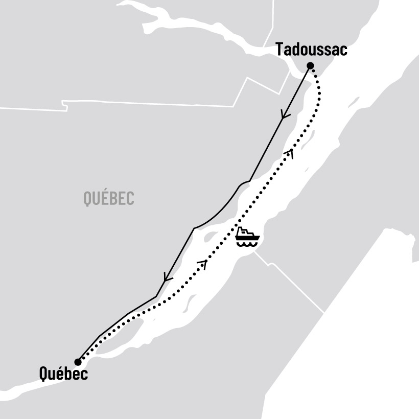 Au fil de l'eau - Croisière automnale de Québec à Tadoussac map