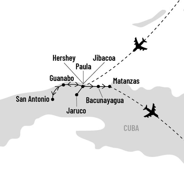 Cyclotourisme à Jibacoa - Formule à la carte map