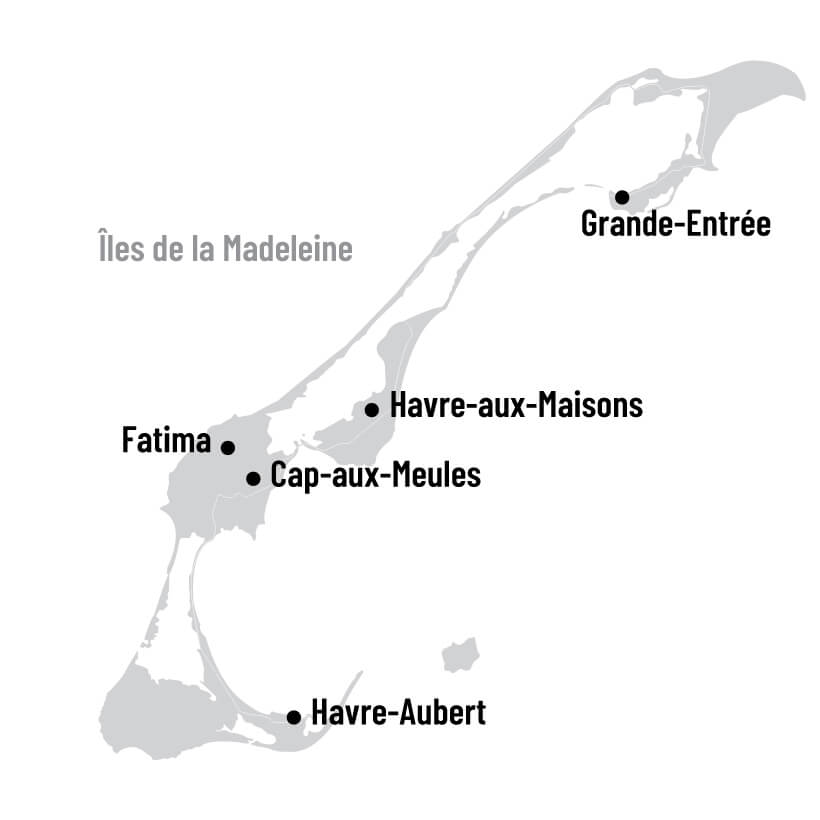 Découverte des Îles de la Madeleine map