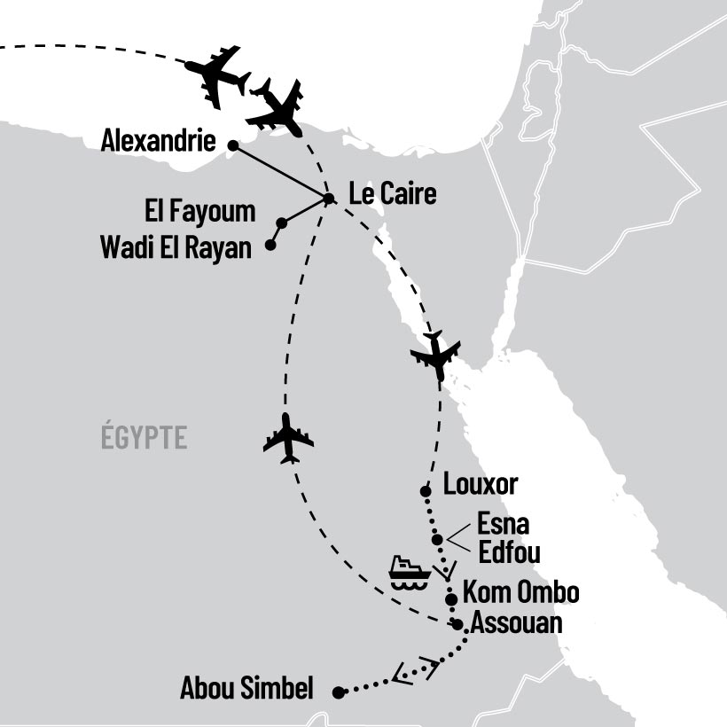 L'Égypte et la vallée du Nil map