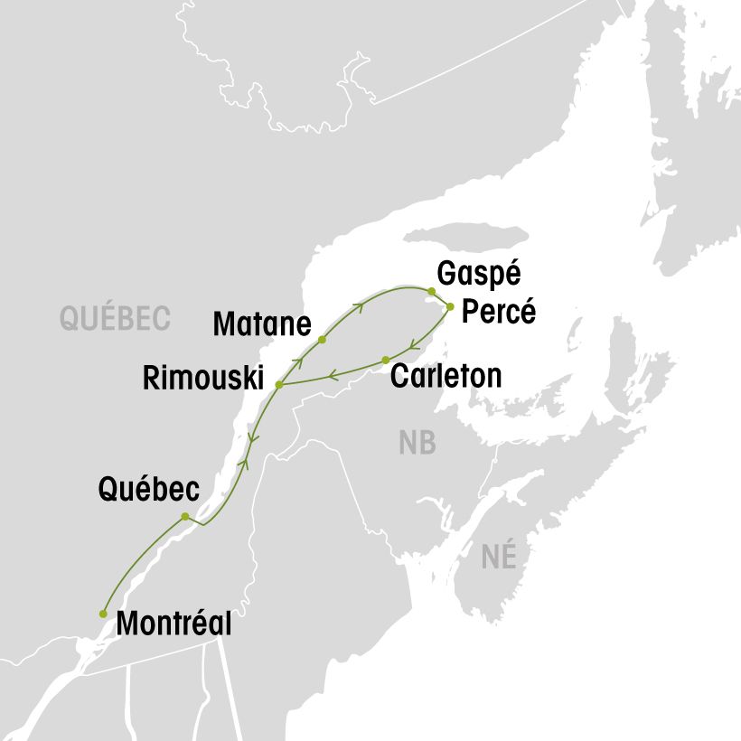 La Gaspésie map