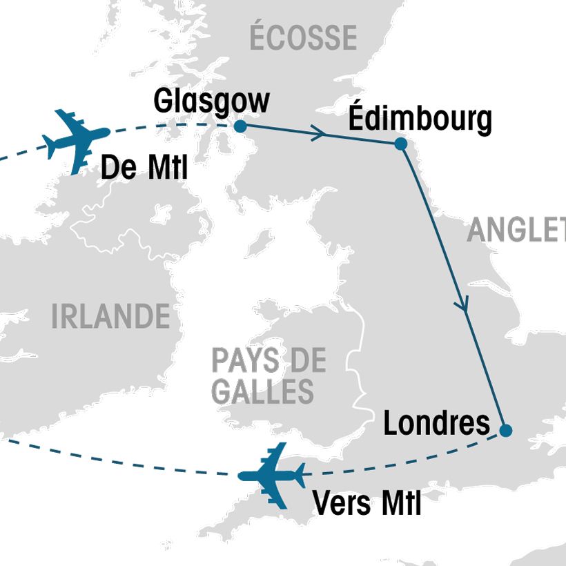 Édimbourg et Londres map