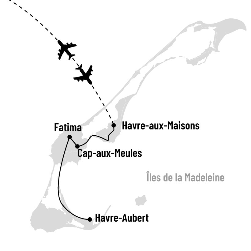 Les Îles de la Madeleine en 5 Jours : Un Séjour au Cœur de l’Archipel map