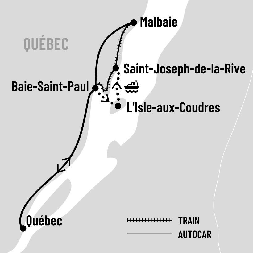 L'Isle-aux-Coudres et le Train de Charlevoix map