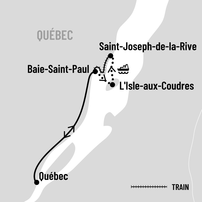 L'Isle-aux-Coudres et le Train de Charlevoix map