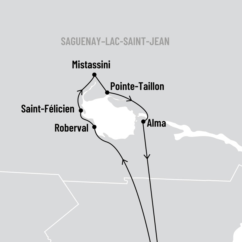 Le grand tour du Lac-Saint-Jean map
