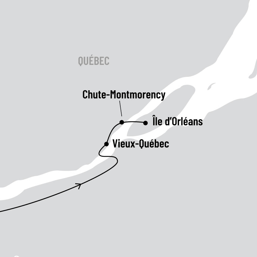 Virée à Québec en autocar map