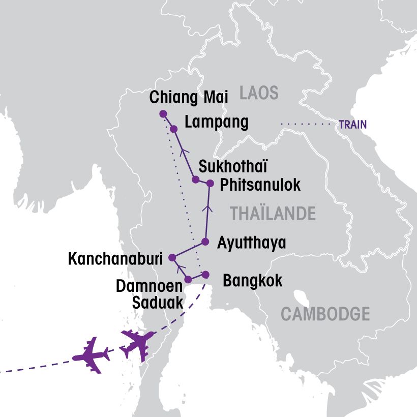 Les charmes de la Thaïlande map