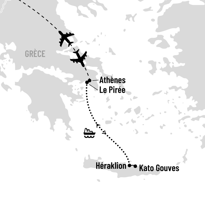 Long séjour en Crète map