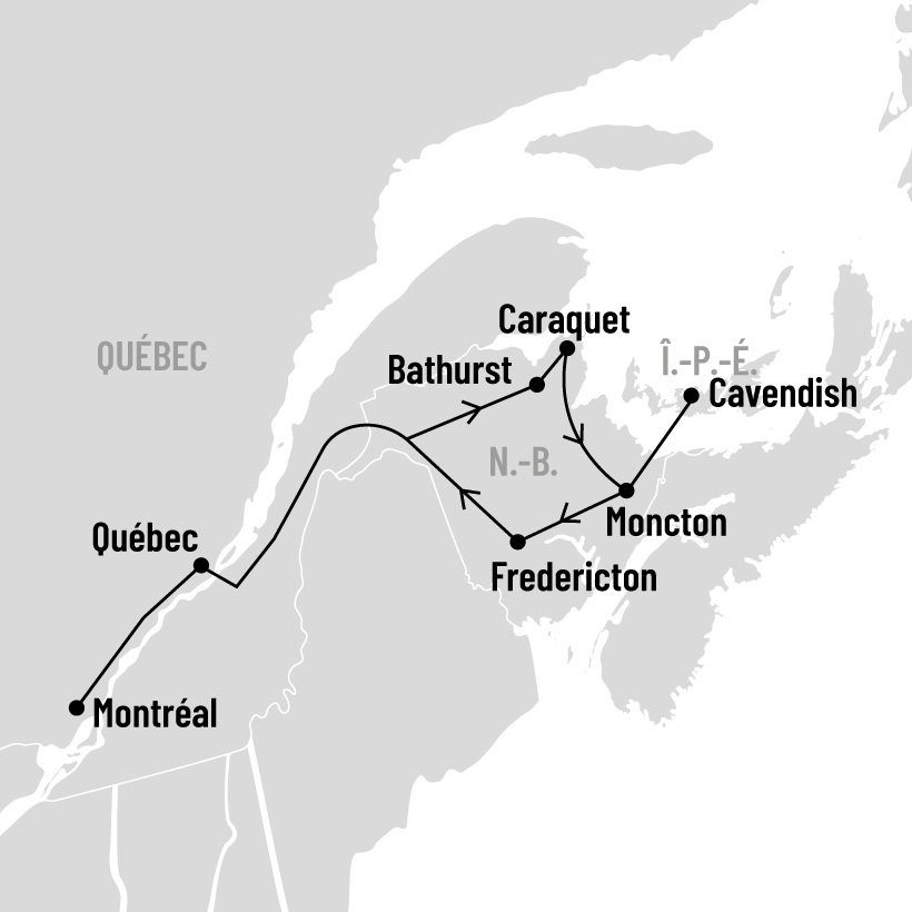 Nouveau-Brunswick et Île-du-Prince-Édouard map