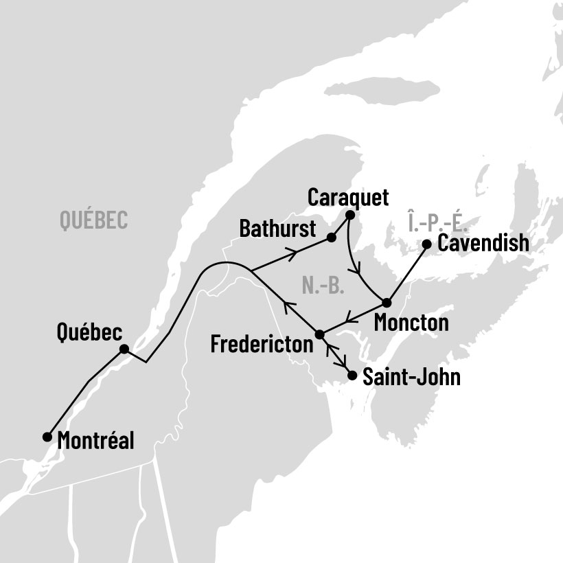 Nouveau-Brunswick et Île-du-Prince-Édouard map