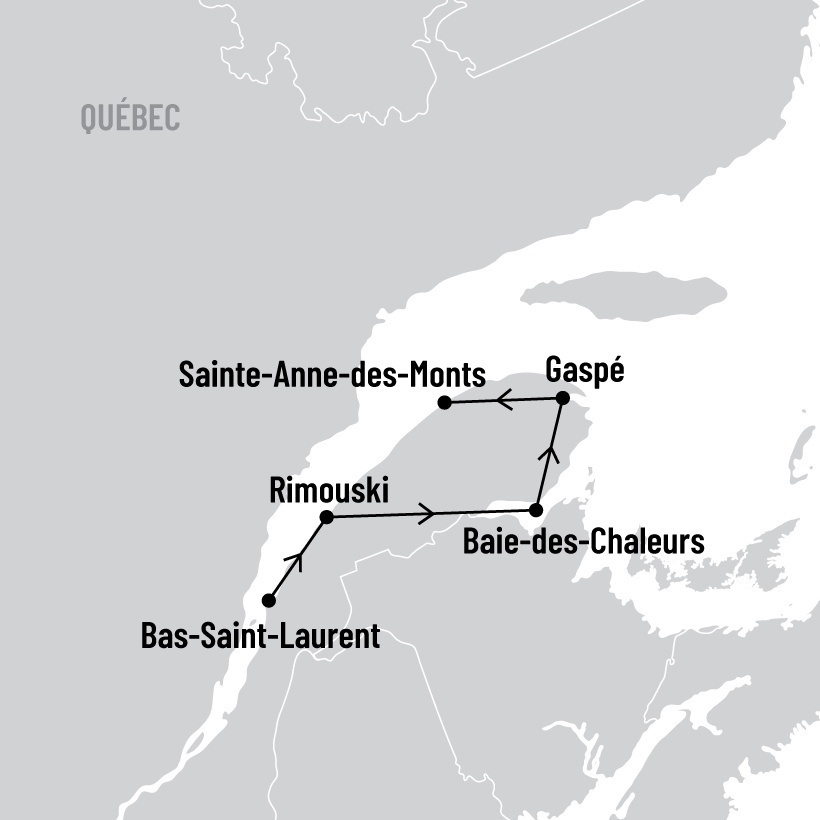 La péninsule gaspésienne classique map