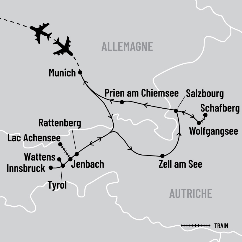 Les petits trains d'Autriche map