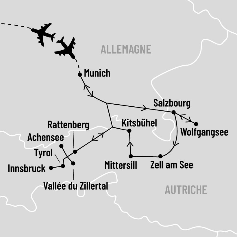 Petits trains d'Autriche map