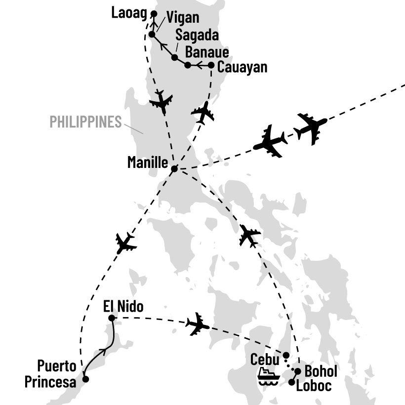 Philippines, destination de rêve map