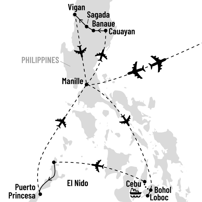 Philippines, destination de rêve map