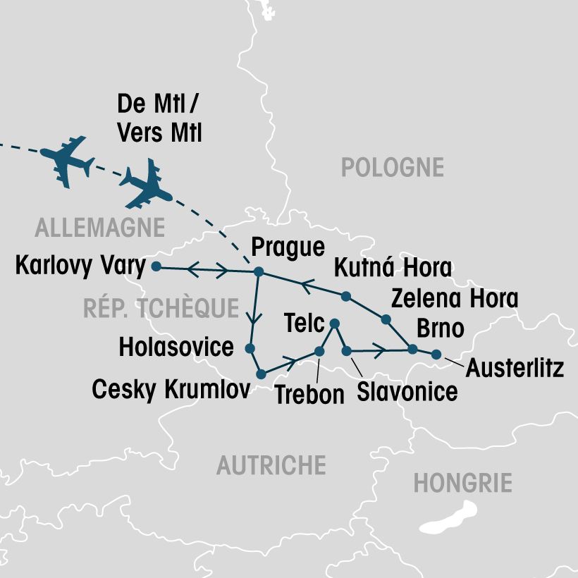 Prague et la Bohême map