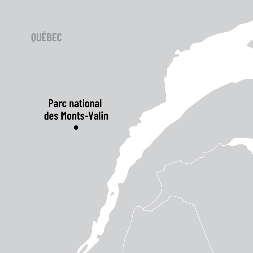 Randonnée au parc national des Monts-Valin - 3 jours map